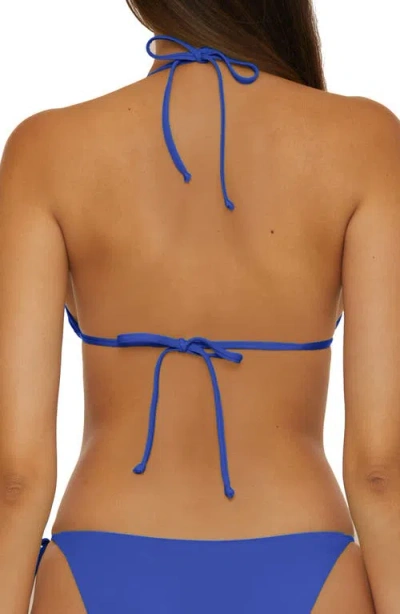 Becca Color Code Triangle Bikini Top In Blue