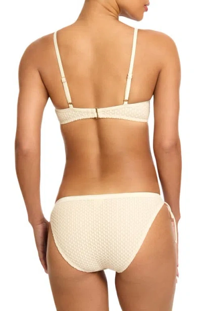Robin Piccone Open Stitch Triangle Bikini Top In Neutral