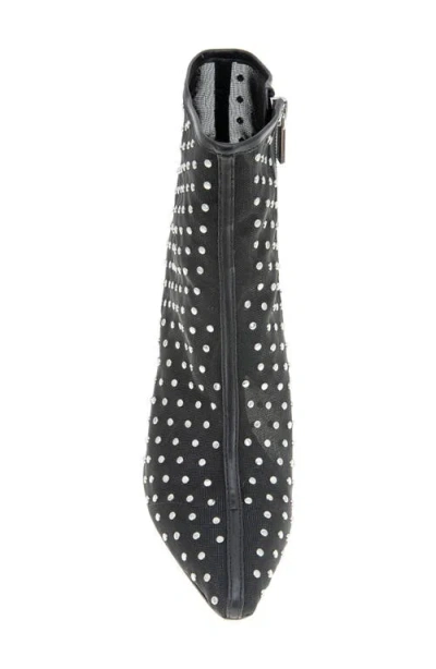 Kenneth Cole Quincy Mesh Micro Stud Heel Ankle Bootie In Black