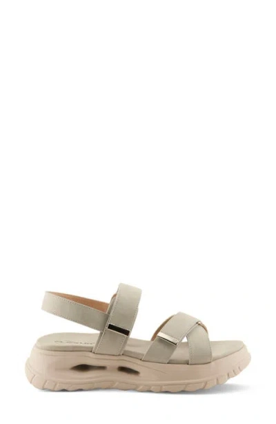 Flexus By Spring Step Firebird Platform Sandal In Gray