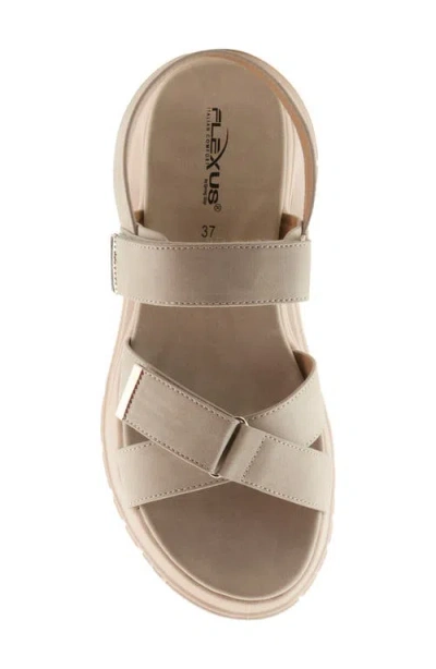 Flexus By Spring Step Firebird Platform Sandal In Gray