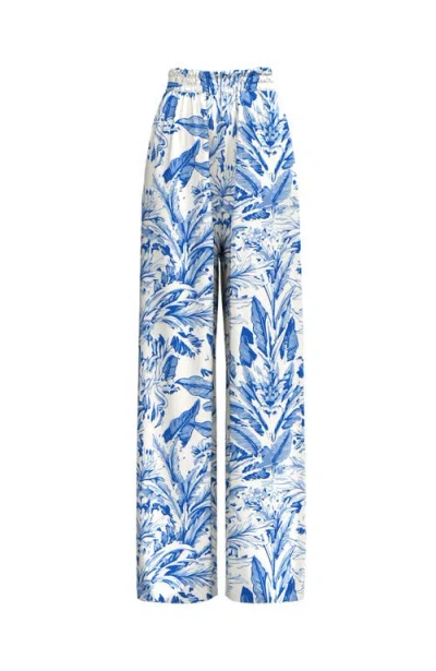Diarrablu Leer Pants Toile Blu In Blue