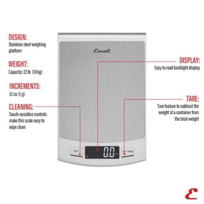Escali Passo High Capacity Digital Scale In Gray