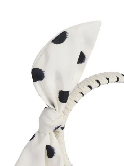Patou Polka Dot-pattern Headband In White
