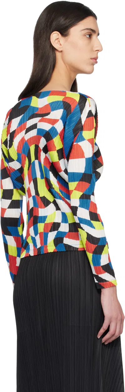 Issey Miyake Multicolor Dancing Square Top In Multi