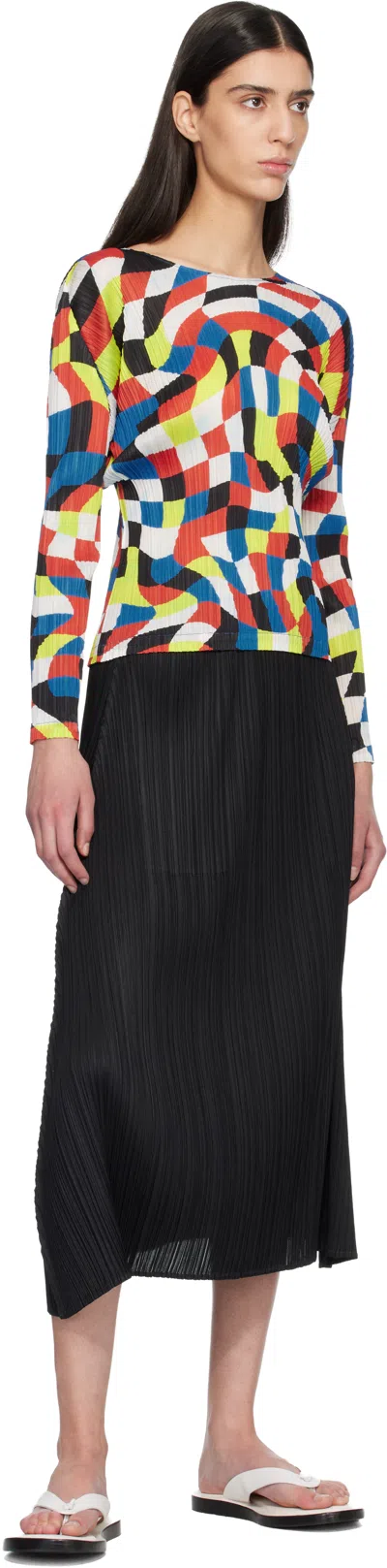 Issey Miyake Multicolor Dancing Square Top In Multi
