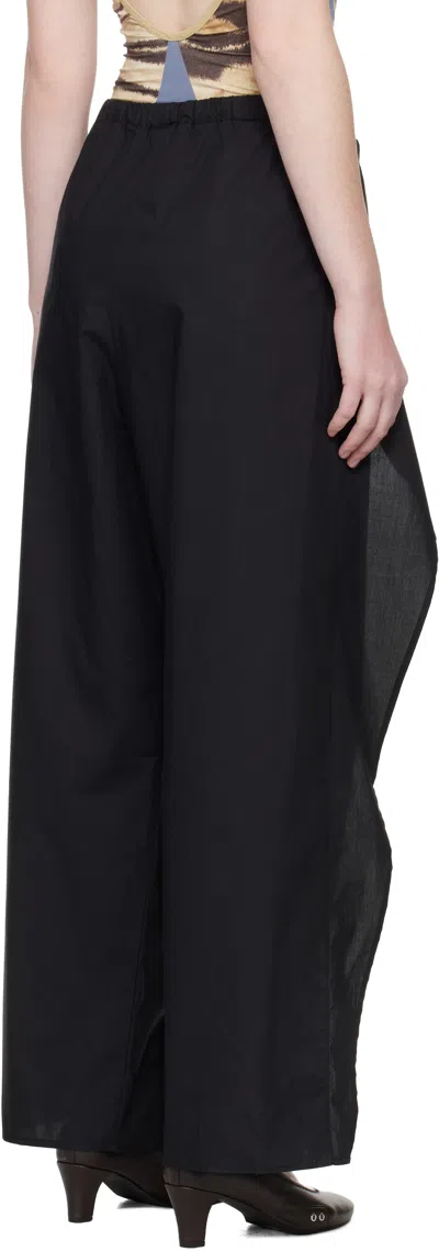 Baserange Decti Drawstring Trousers In Black