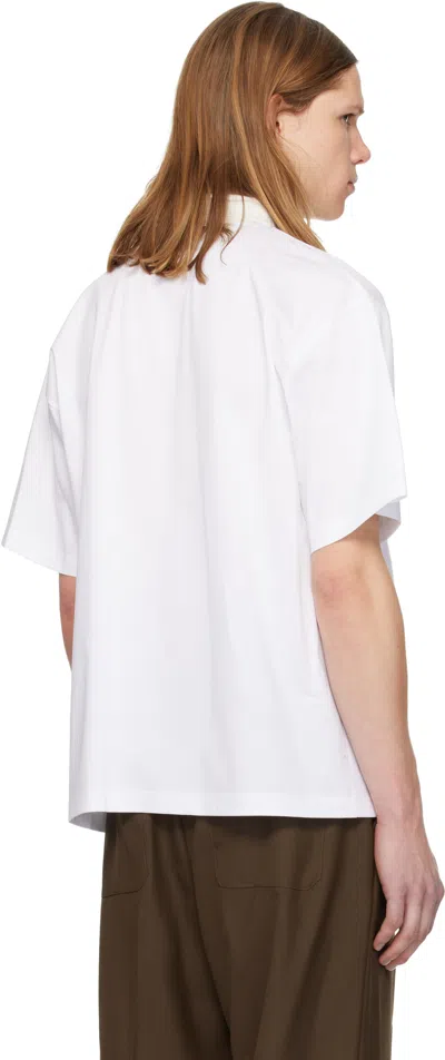 Sacai White Cotton Jersey Polo In Animal Print