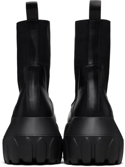 Rick Owens Beatle Mega Tractor Ankle Boots In Black