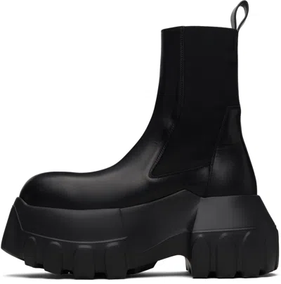 Rick Owens Beatle Mega Tractor Ankle Boots In Black
