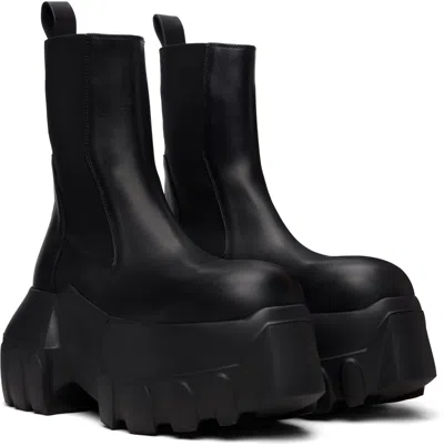 Rick Owens Beatle Mega Tractor Ankle Boots In Black