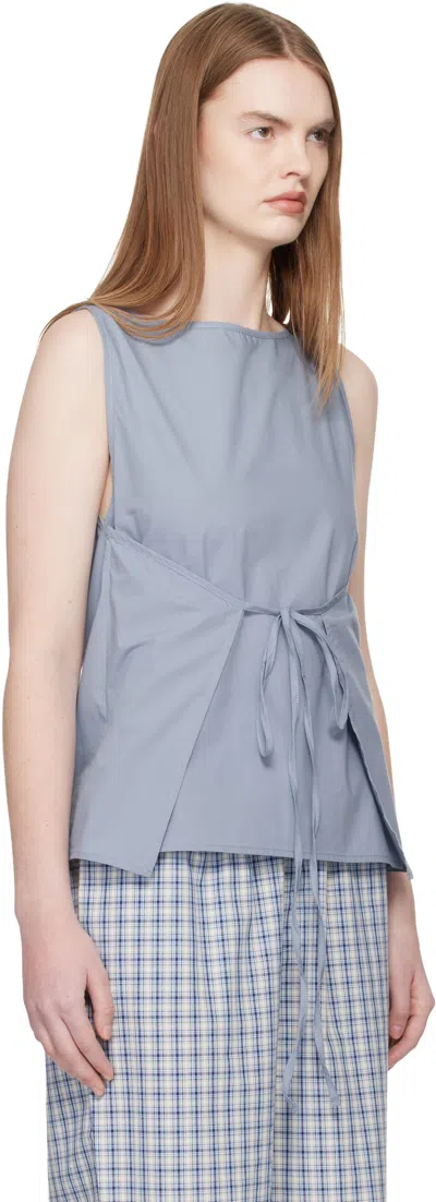 Baserange Blue Decti Tank Top In Blue