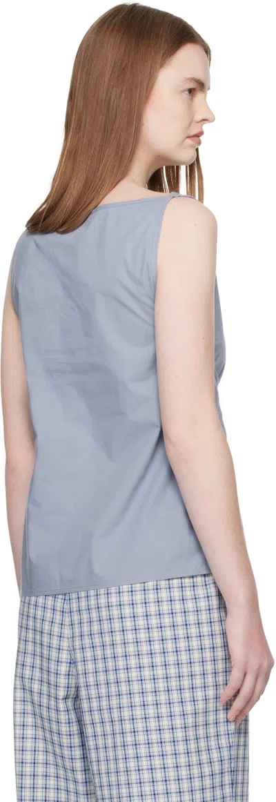 Baserange Blue Decti Tank Top In Blue