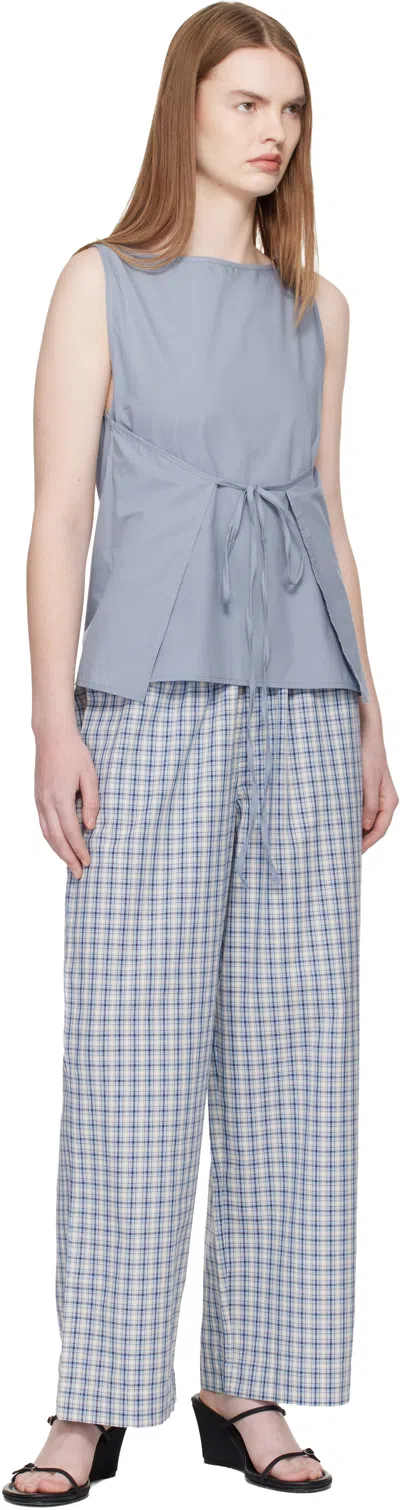 Baserange Blue Decti Tank Top In Blue