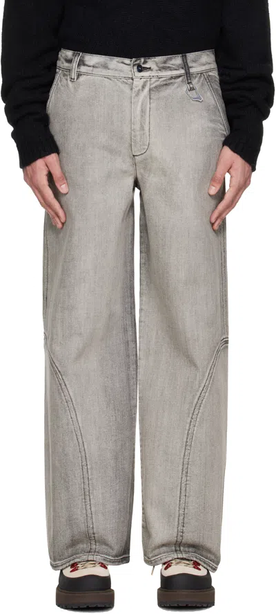 Heliot Emil Basalt Belt Loop Jeans In Gray