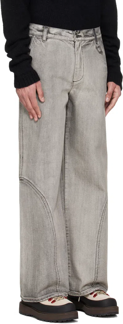 Heliot Emil Basalt Belt Loop Jeans In Gray
