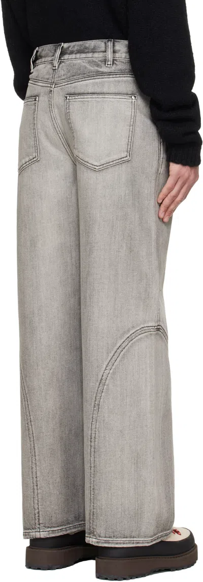 Heliot Emil Basalt Belt Loop Jeans In Gray