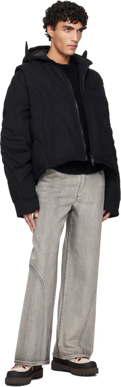 Heliot Emil Basalt Belt Loop Jeans In Gray