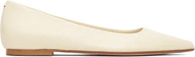 Aeyde Off-white Cassy Pointed-toe Ballerina Flats In White