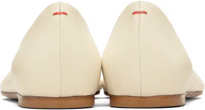 Aeyde Off-white Cassy Pointed-toe Ballerina Flats In White