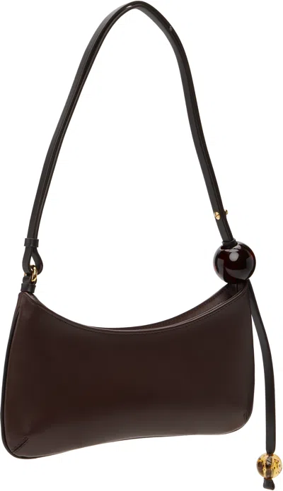 Jacquemus Women Bisou Perle Large Shoulder Bag In Burgundy