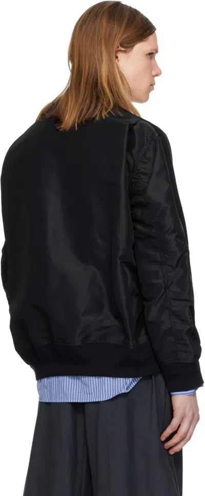 Sacai Black Sponge Sweat Pullover Sweatshirt In Multi