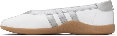 Adidas Originals Taekwondo Mei Ballet Metallic Leather-trimmed Leather Sneakers In Silver