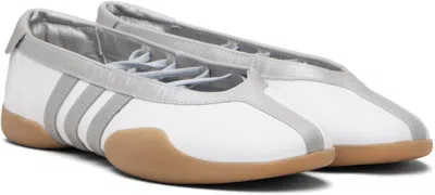 Adidas Originals Taekwondo Mei Ballet Metallic Leather-trimmed Leather Sneakers In Silver