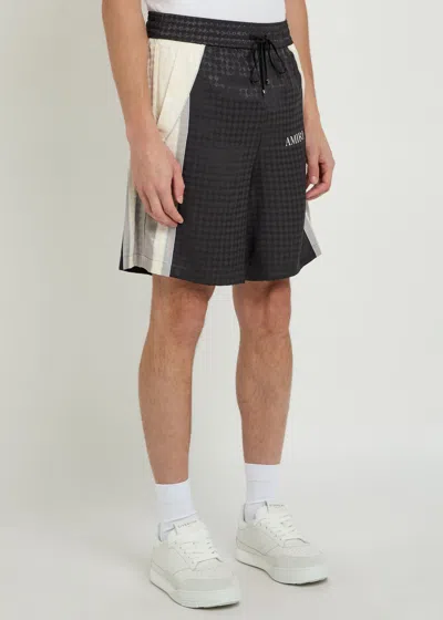 Amiri Quad Panel Side Stripe Tailored Shorts In Black