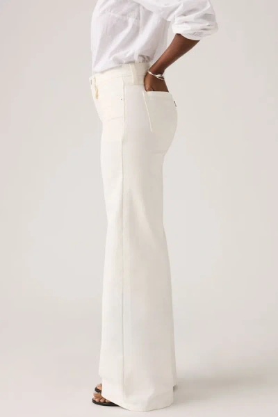 Levi's Ribcage Wide Leg Jeans In Barely Freezing In White