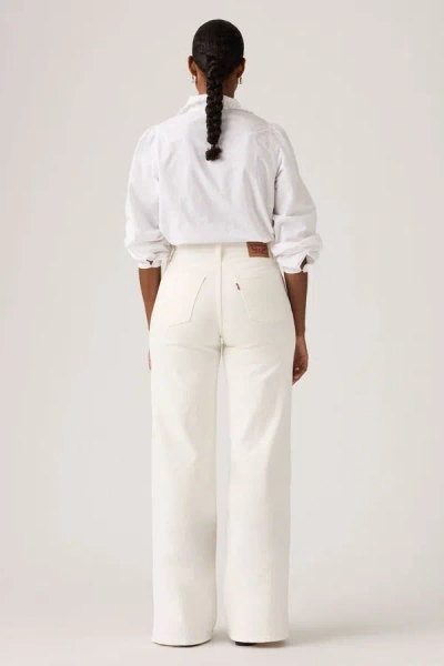 Levi's Ribcage Wide Leg Jeans In Barely Freezing In White