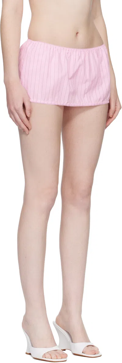 Fruity Booty Pink Stripe Bloomer Skort In Pink