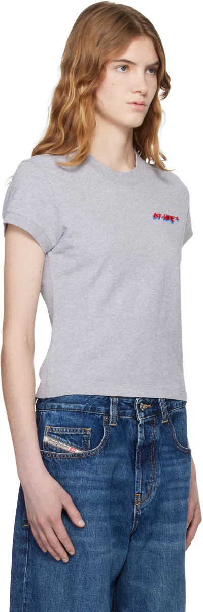 Off-white Crew Neck T-shirt In Gray