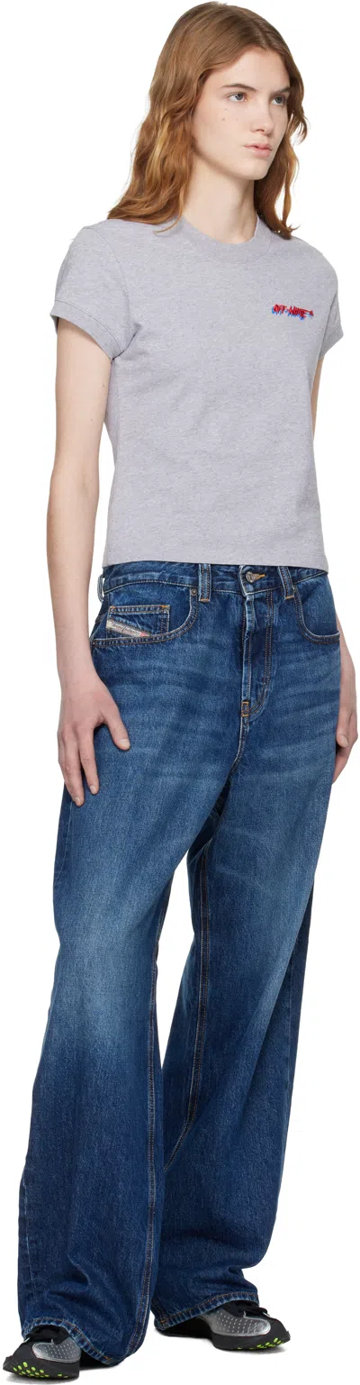 Off-white Crew Neck T-shirt In Gray