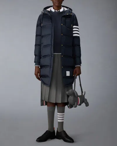 Thom Browne Merino Wool Holiday Hector Pullover In Blue