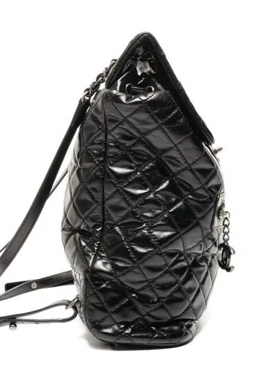 Pre-owned Chanel 2016-2017 Matelasse Backpack In Black
