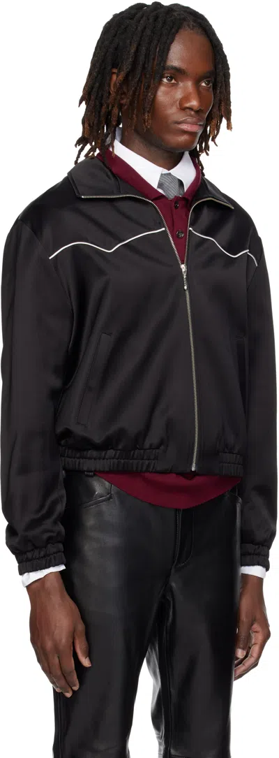 Ernest W Baker Western Piped Track Jacket In Black