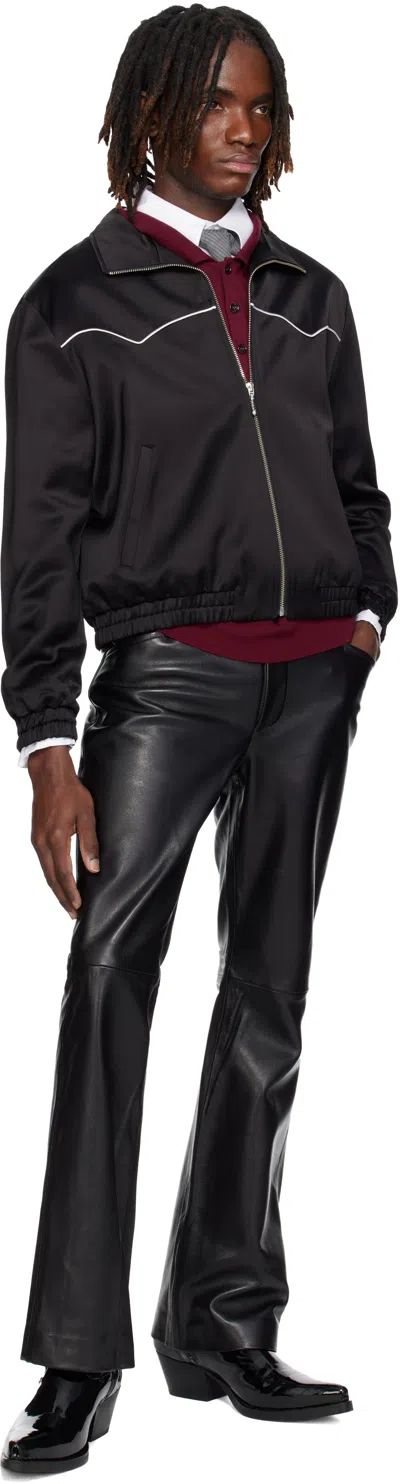 Ernest W Baker Western Piped Track Jacket In Black