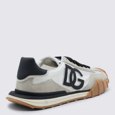 Dolce & Gabbana Dg Athletic Black Low Top Sneakers With Logo Patch On The Tongue And Maxi Logo On The Side In Suede 