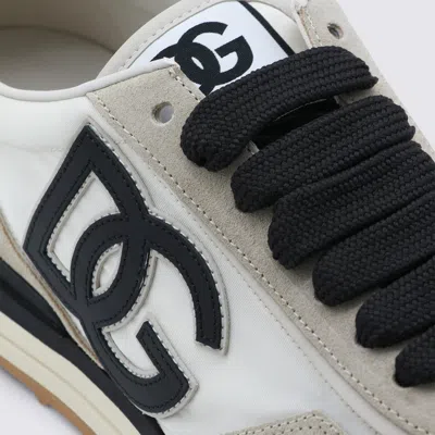 Dolce & Gabbana Dg Athletic Black Low Top Sneakers With Logo Patch On The Tongue And Maxi Logo On The Side In Suede 