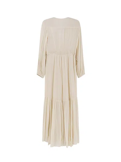 Isabel Marant Étoile Isabel Marant Etoile Briane Long Ecru Dress In White