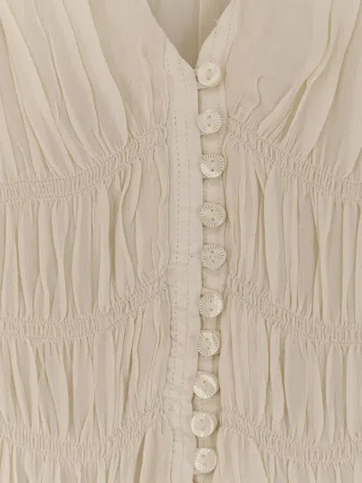 Isabel Marant Étoile Isabel Marant Etoile Briane Long Ecru Dress In White