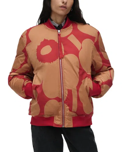 Marimekko Blossa Unikko Bomber Jacket In Red