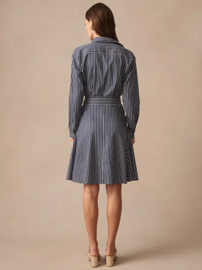 J.mclaughlin Women's Mary Dress In Stripe Navy/white In Blue
