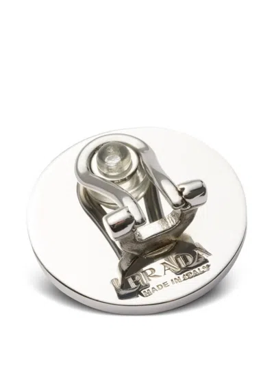 Prada Graphic Earring In Black