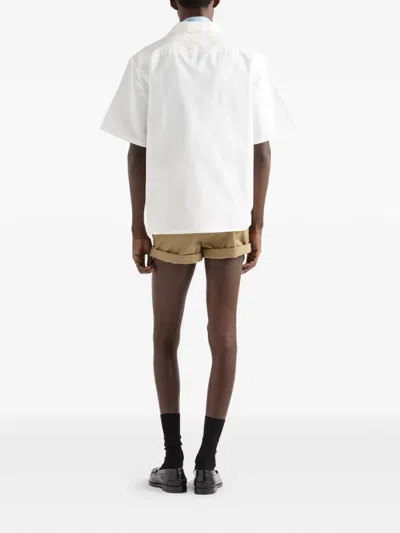 Prada Elasticated-waist Cargo Shorts In Neutral