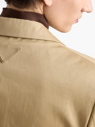 Prada Notch-lapel Three-button Blazer In Neutral