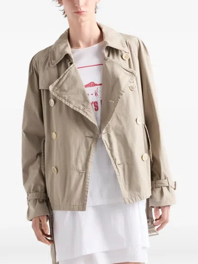 Prada Men's Technical Cotton Jacket In Neutral
