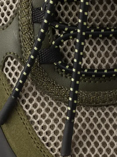 Prada Sneakers Speedrock In Leather And Mesh Fabric In Green