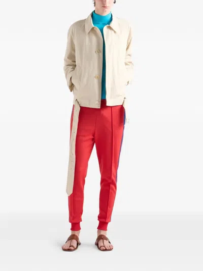 Prada Raglan-sleeve Jacket In Neutral